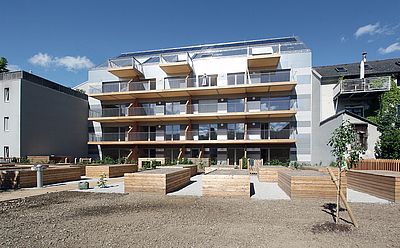 Das Holzwohnhaus Rosenstraße ist ein Musterbeispiel für gelungenen mehrgeschossigen Holzbau. © X ARCHITEKTEN ZT GmbH